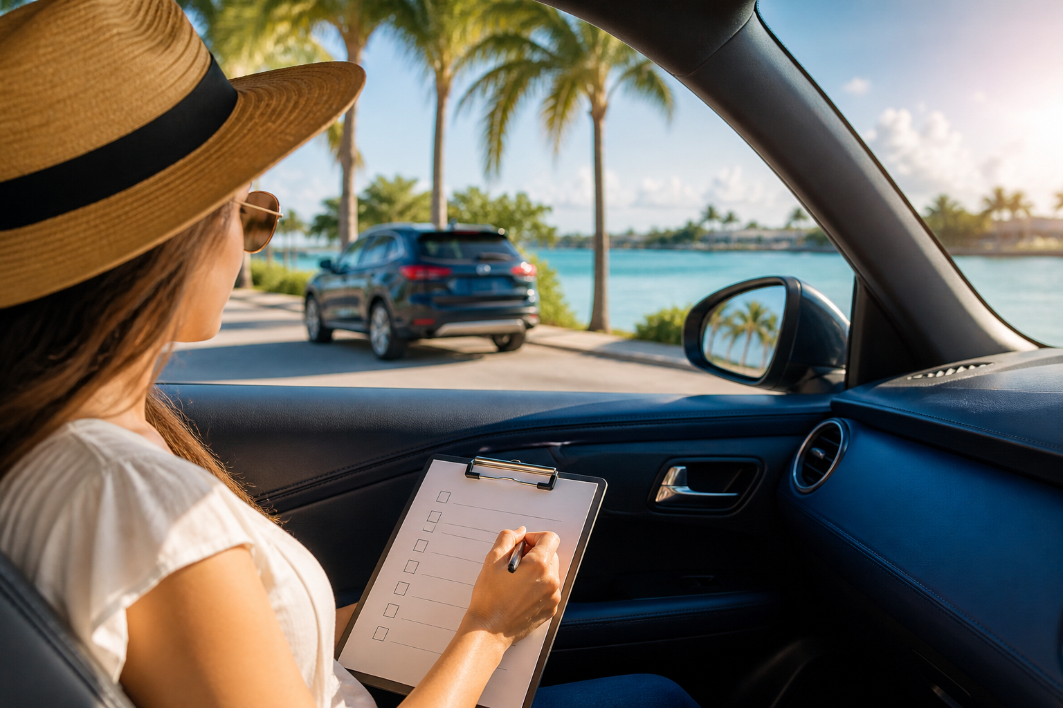 Illustration of Seguro de auto para viajar por Florida: checklist imprescindible y fácil